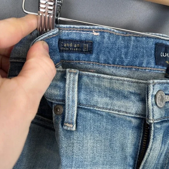 Lucky Brand Stella Boot Low Rise Italian Denim Jeans Waterstop Blue 00/24 Ankle - Picture 7 of 11